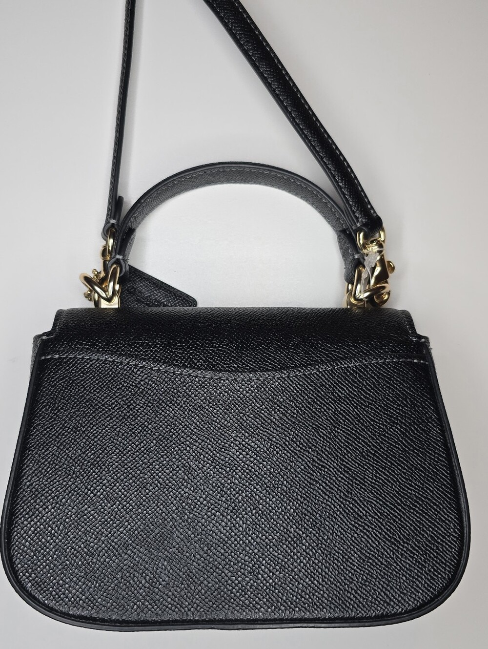Coach Lysa Top Handle Bag Black Leather Crossbody CX575 - Picture 8 of 12